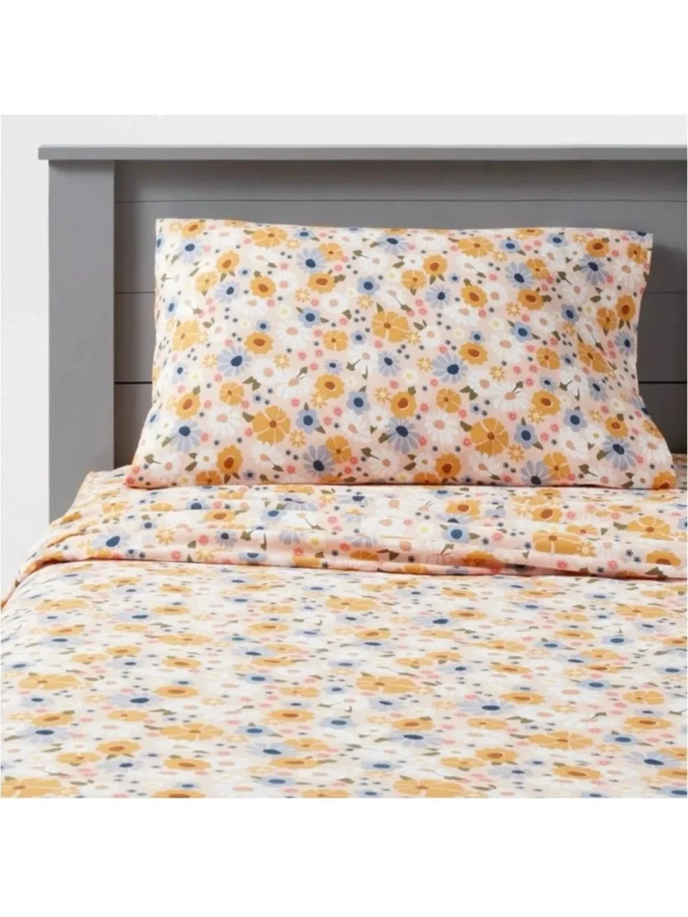 Pillowfort FULL Vintage Floral Print Flowers Cotton Kids' Sheet Set - Target NEW